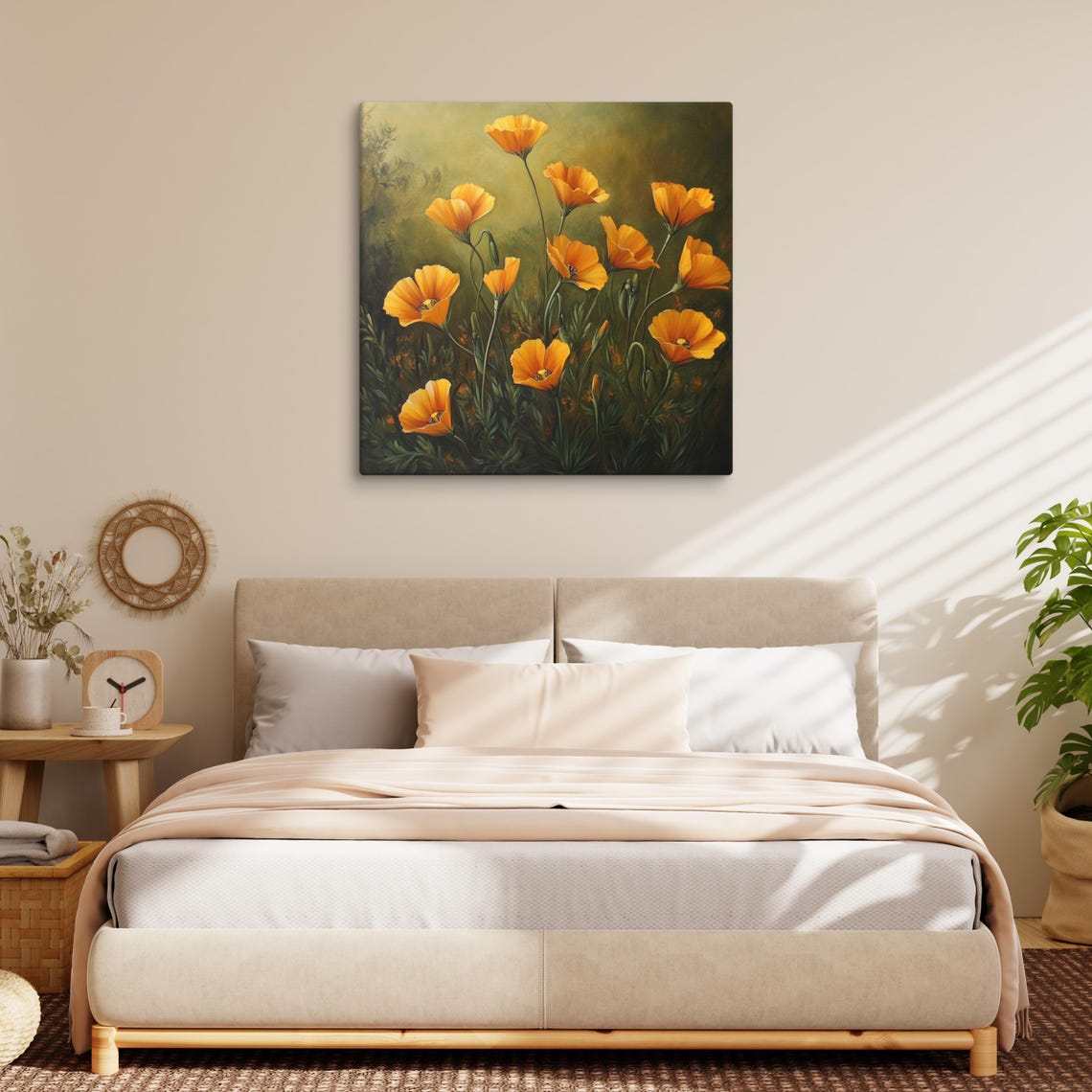 California Poppy Print Large Painting Print Flower Wall Art Nature Art California Poppy Painting Print Large Wall Art - Image 3