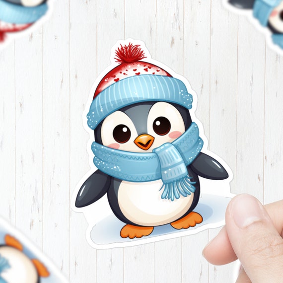 Cute Winter Penguin Sticker Cute Stickers Animal Sticker Animal Art Cute Christmas Sticker Gift Cute Panda Christmas Gifts