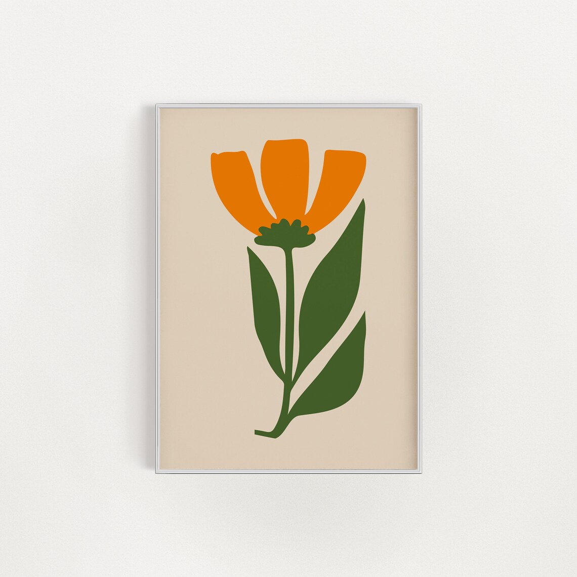 Abstract Botanical Flowers Art Print, Colorful Floral