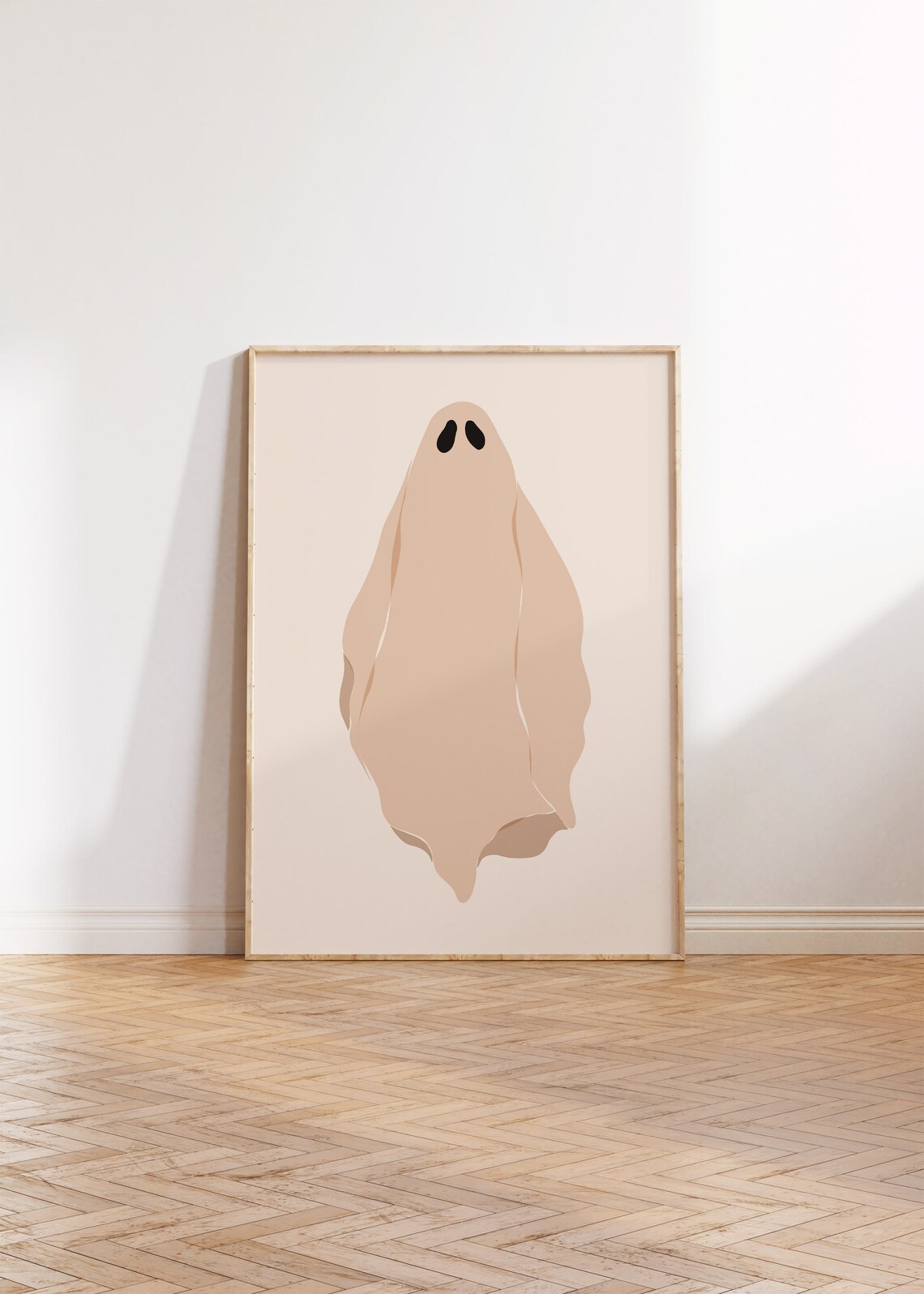 Minimalist Spooky Ghost Illustration Halloween Art Print - Image 2
