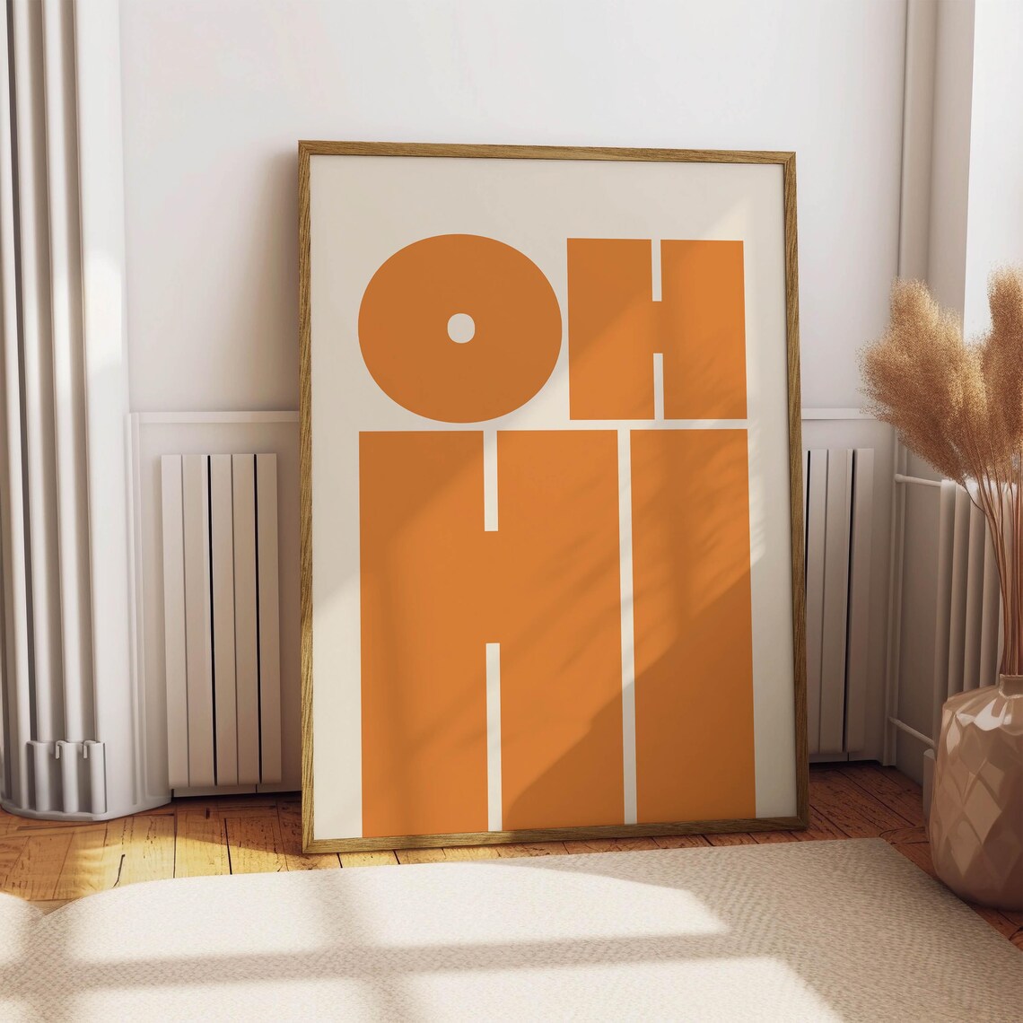 Oh Hi Modern Typography Poster, Trendy Wall Art
