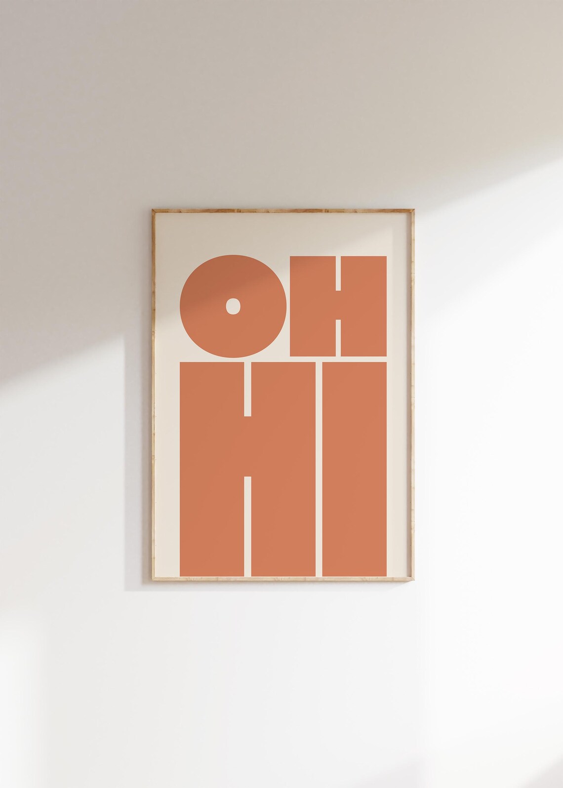 Oh Hi Print, Modern Typography Poster - Image 2