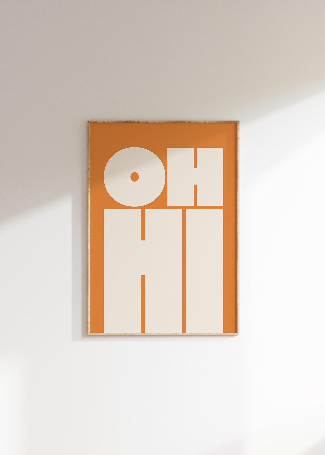 Oh Hi Modern Typography Poster, Bold Type Art - Image 2