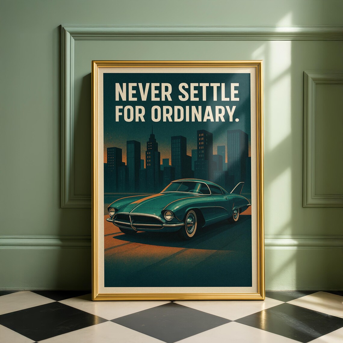 Midcentury Concept Car Poster, Jet Age Art Print
