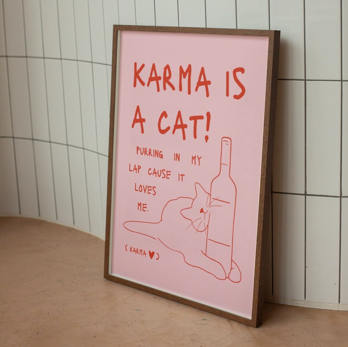 Taylor Karma Cat Art Print, Midnights Poster - Image 2
