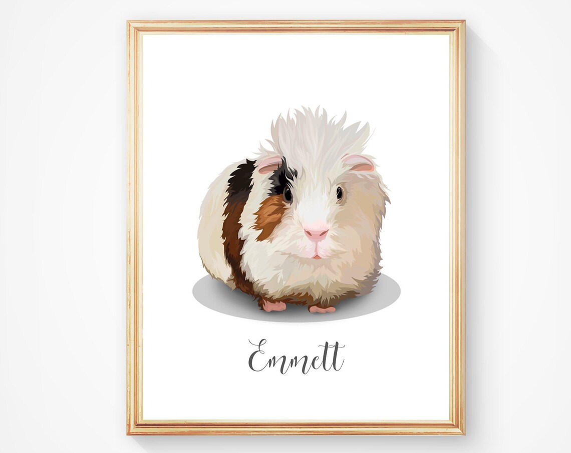 Custom Christmas Hamster Portrait in Santa Hat With Gift Boxes Poster - Image 4
