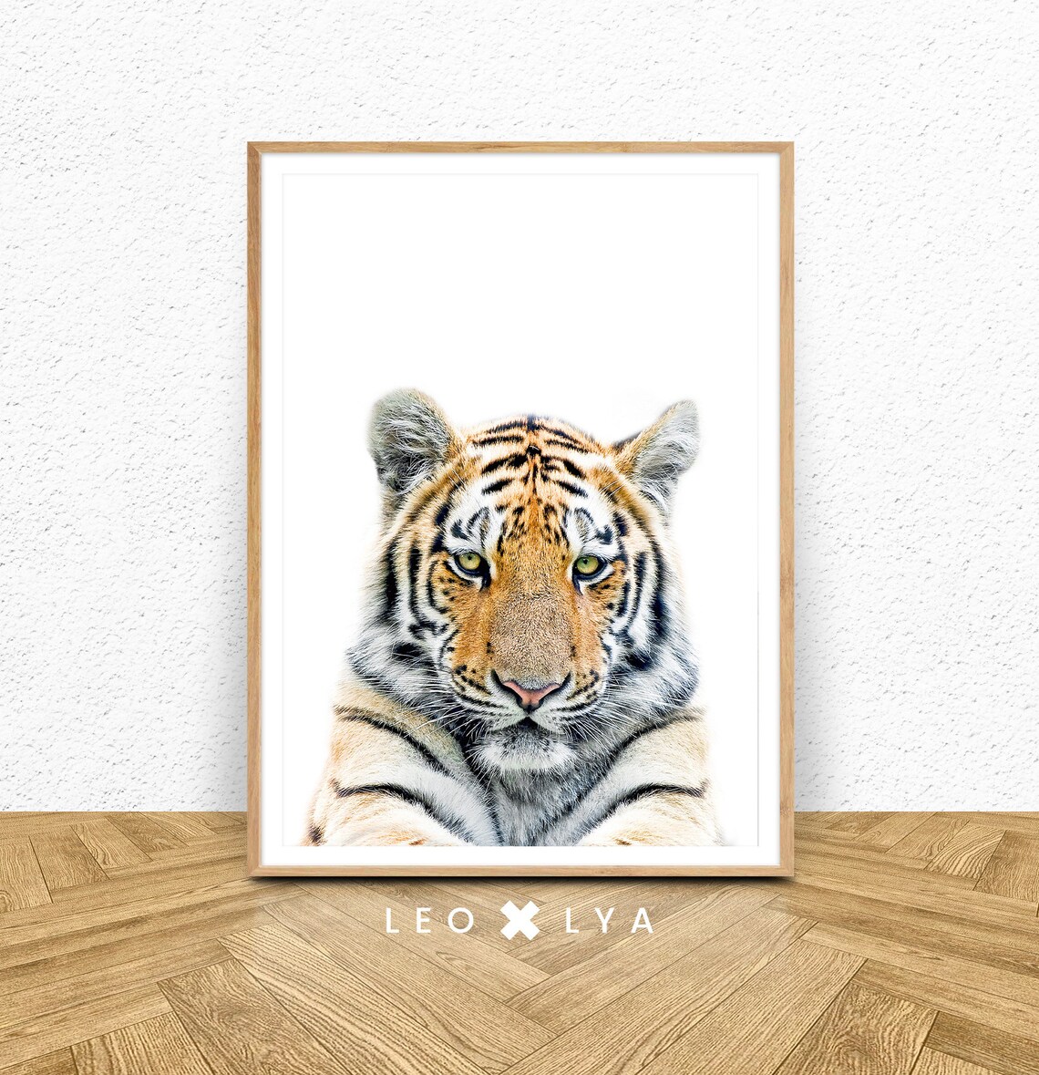Cheetah Close Up White Background Minimalist Big Cat Animal Wall Art - Image 9