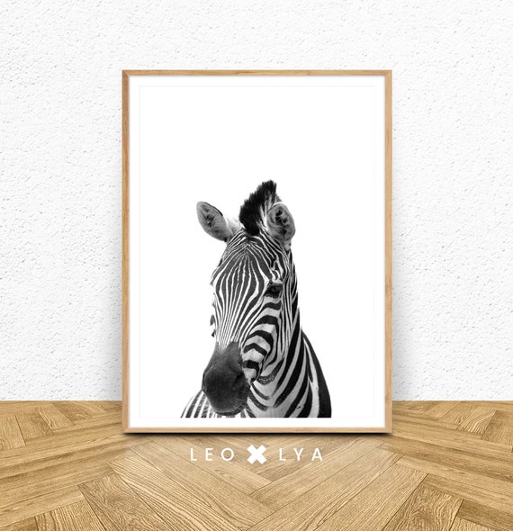 Zebra Print Safari Nursery Animal Art Print