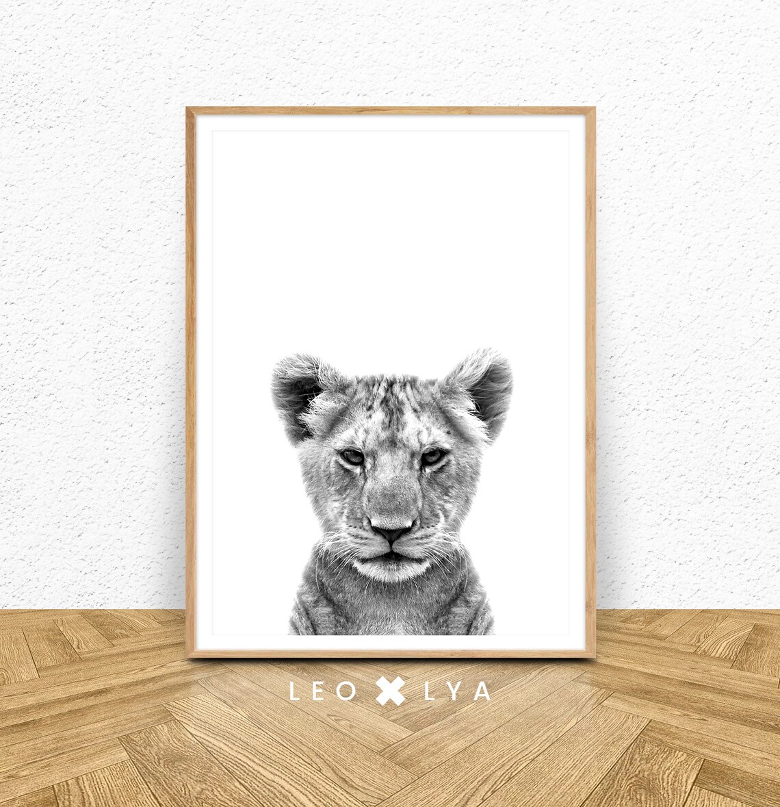 Lion Cub Photography Safari Nursery Wall Art Print