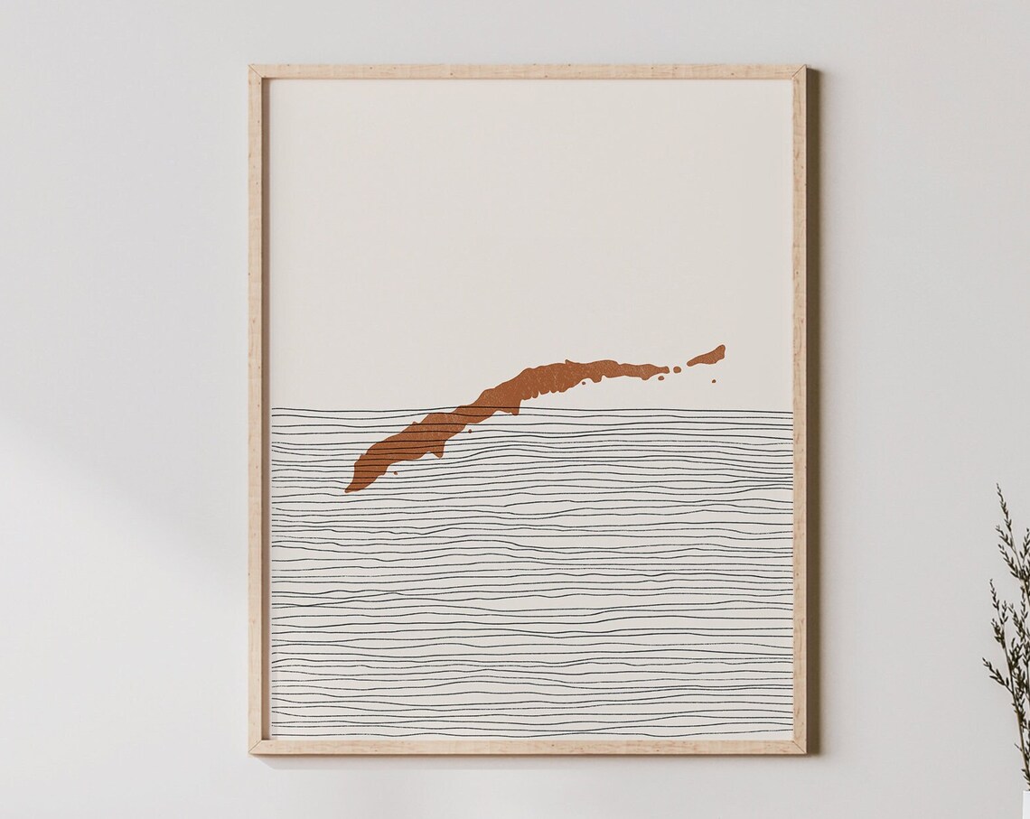 Roatan Boho Island Travel Poster, Honduras