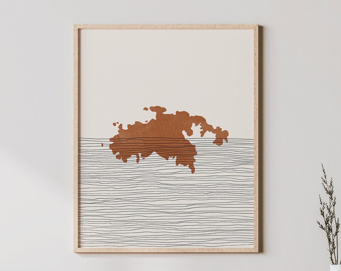 Saint John Boho Island Travel Poster, St Decor
