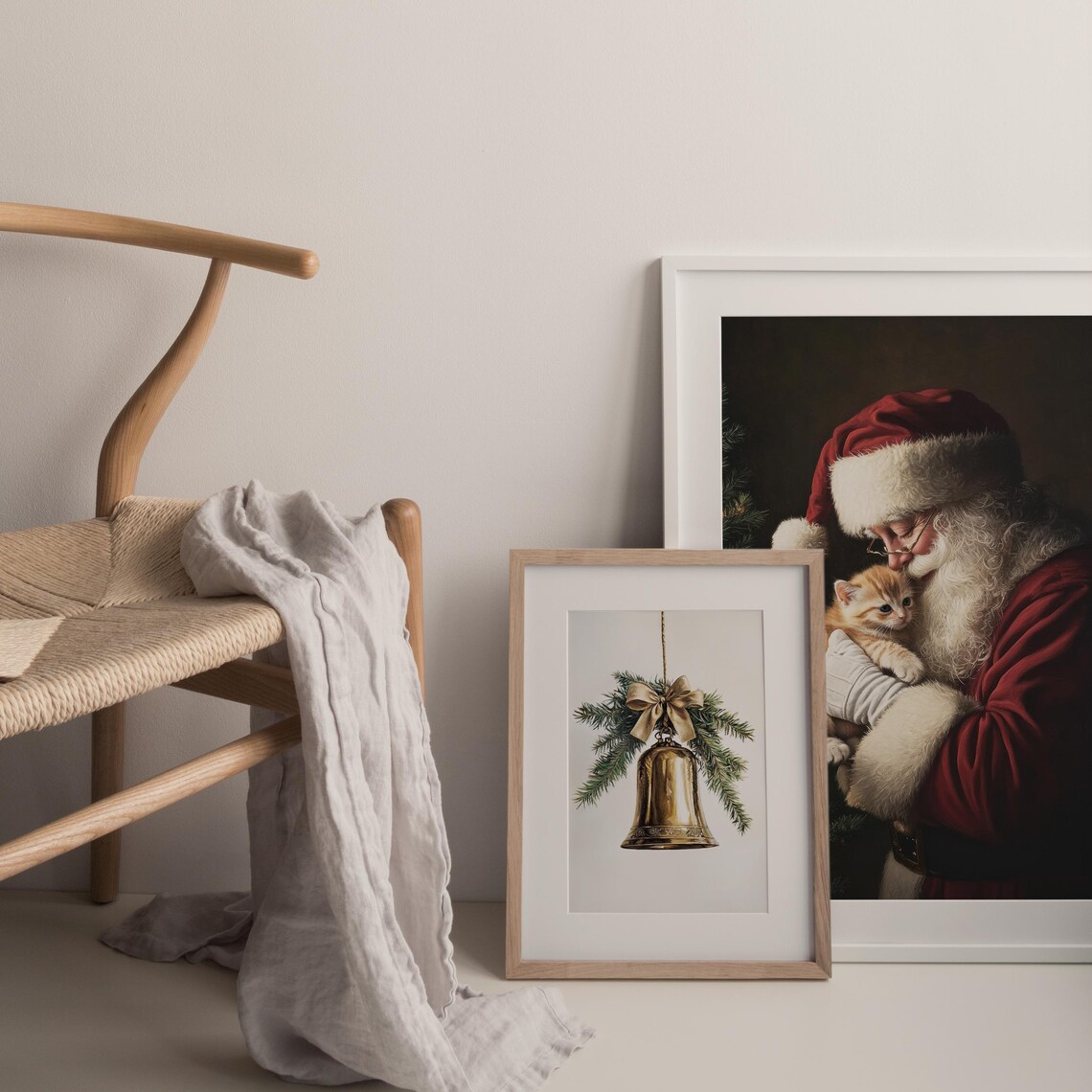 Moody Santa Claus Vintage Style Christmas Art Print - Image 2