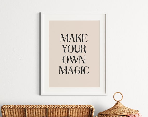 Halloween Make Your Own Magic Poster, Fall Decor