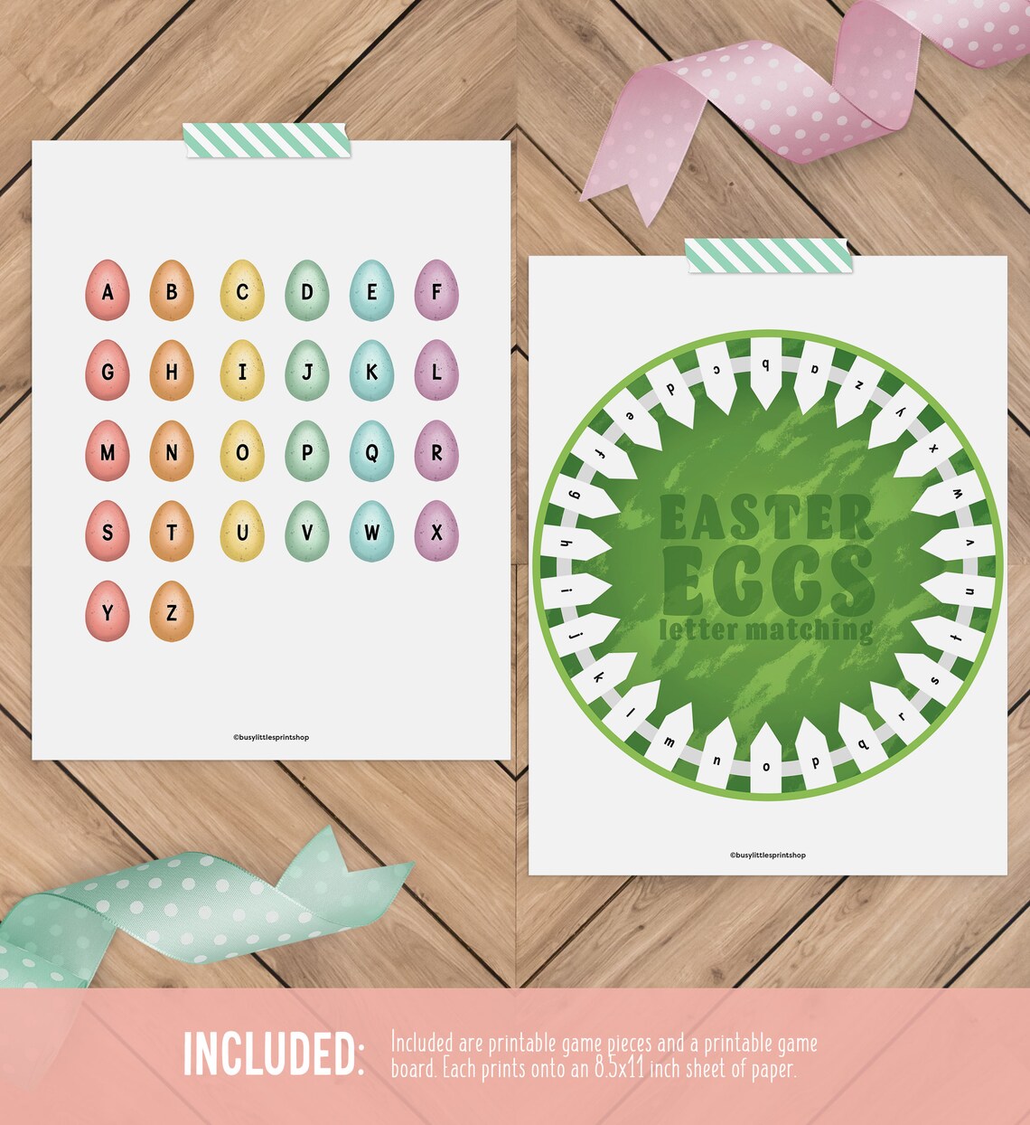 Easter Activity Letter Matching Game Art Print - Image 6