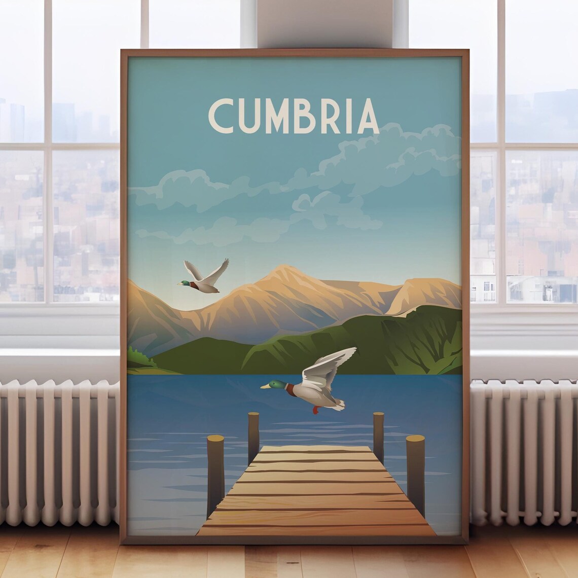 Lake District, Cumbria Travel Poster Art Print