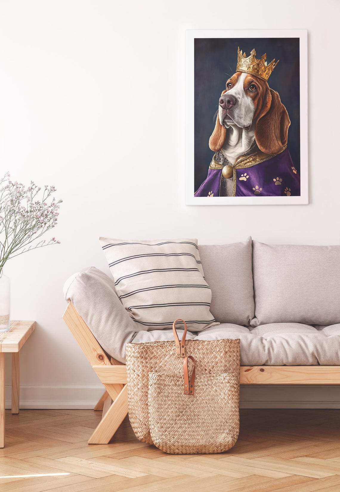 Regal Beagle Royal Dog Portrait With Crown Majestic Art Poster - Image 3