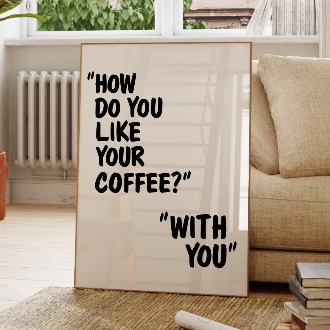 How Do You Like Your Coffee Print Minimalist Kitchen Wall Art