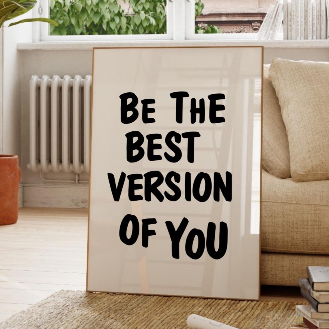 Be the Best Version of You Motivational Hand Lettered Quote Poster