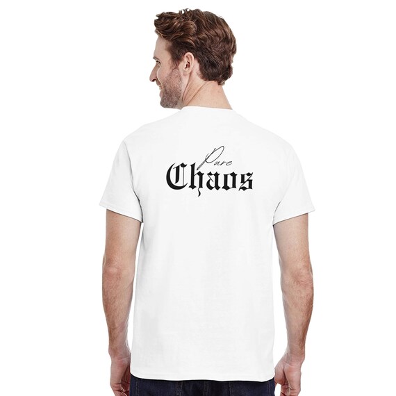 Pure Chaos Tshirt Minimalist Streetwear Tee Gothic Lettering Unisex Shirt Graphic Top
