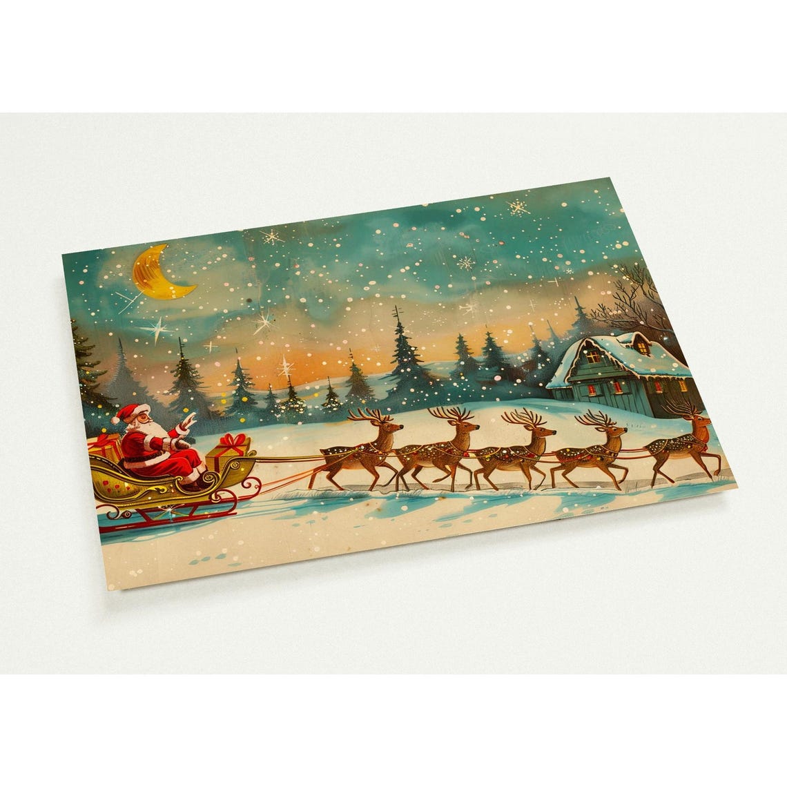 Christmas Postcard Pack Elegant Holiday Greetings Set Of 10