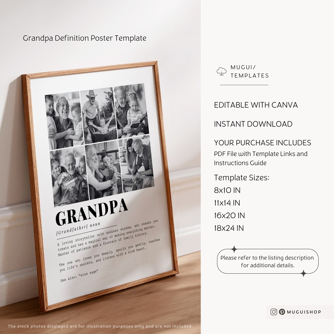Grandpa Definition Poster, Father’s Day Gift - Image 6