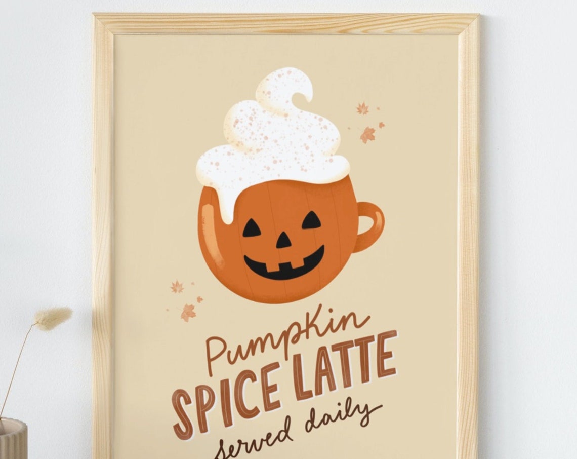 Pumpkin Spice Latte Served Daily Jack O Lantern Mug Art Print