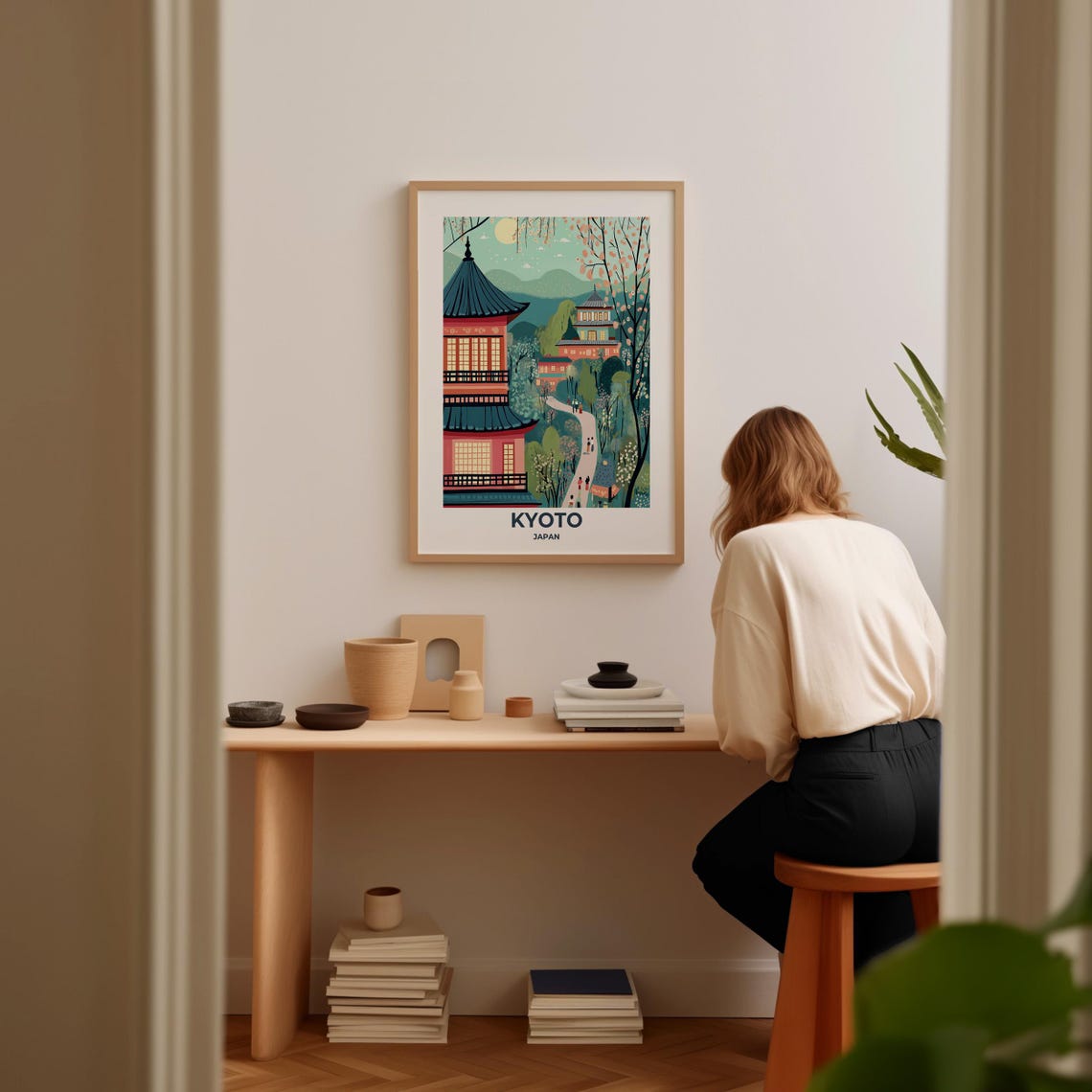 Kyoto Travel Poster Kyoto Poster Kyoto Travel Print Kyoto City Print Travel Print Travel Poster Kyoto Wall Decor Japan Wall Art - Image 3