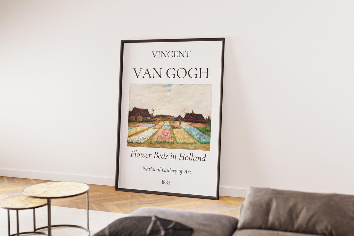 Van Gogh Flower Beds in Holland 1883 Dutch Bulb Fields Art Poster - Image 7