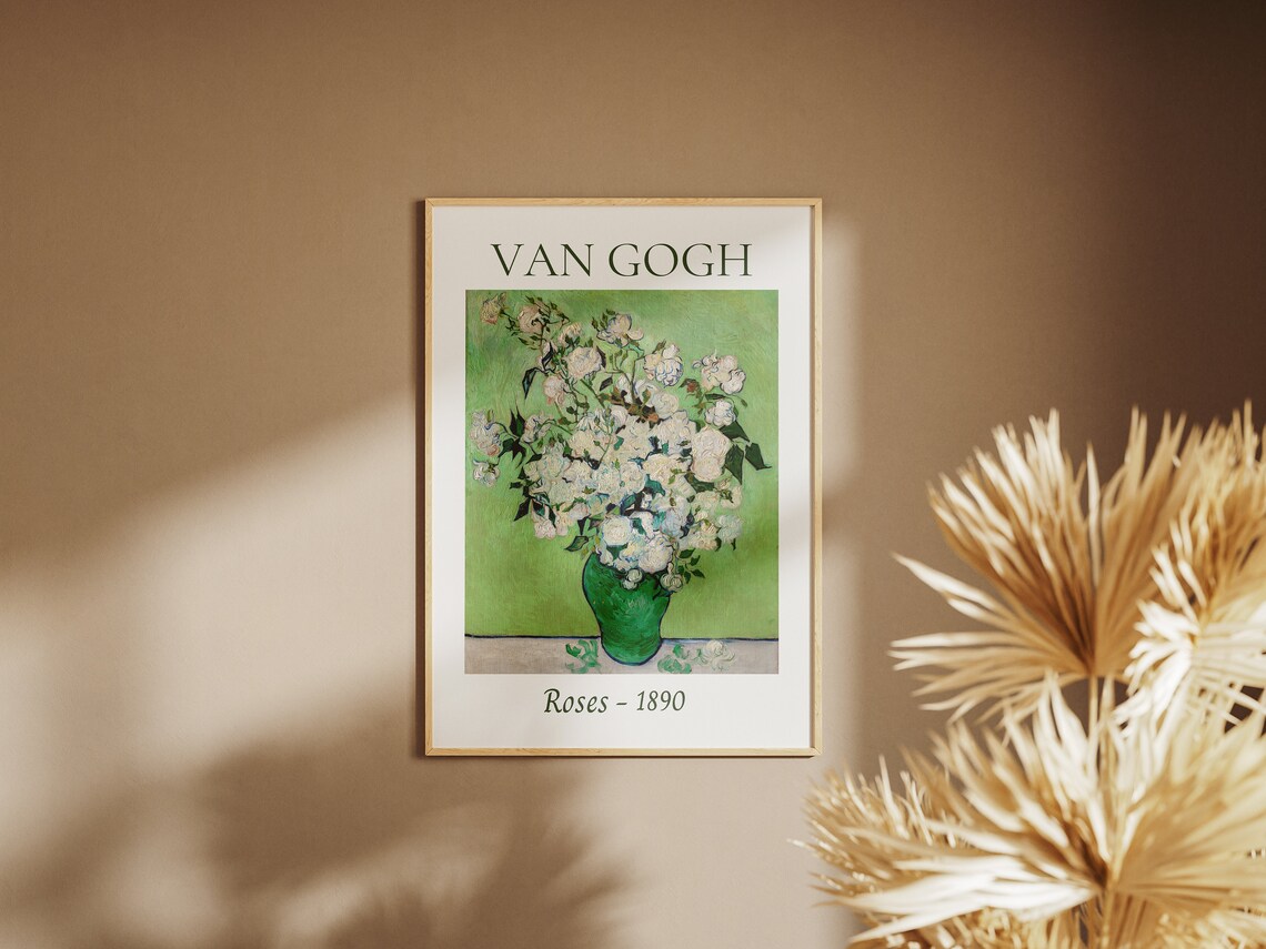 Van Gogh Roses Vintage Botanical Art Print - Image 6