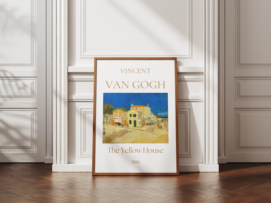 Van Gogh Art Print The Yellow House Van Gogh Exhibition Poster Van Gogh Paintings Famous Artist Posters Street Wall Art Museum Poster - Image 3