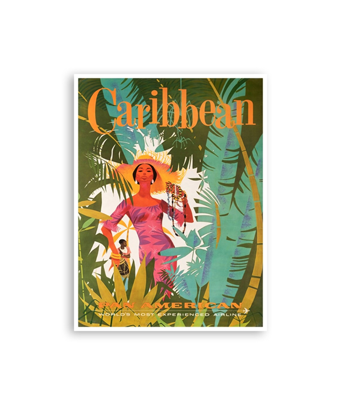 Caribbean Travel Poster, Abstract & Modern