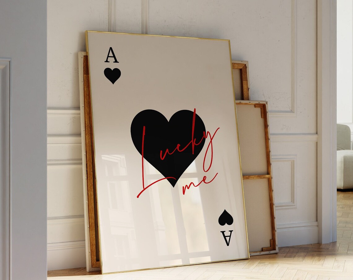 Ace Of Hearts Retro Poster, Preppy Y2K Print - Image 3