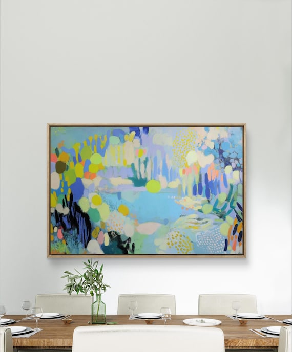 Colorful Abstract Art Print Large Neutral Wall Decor Prints Poster