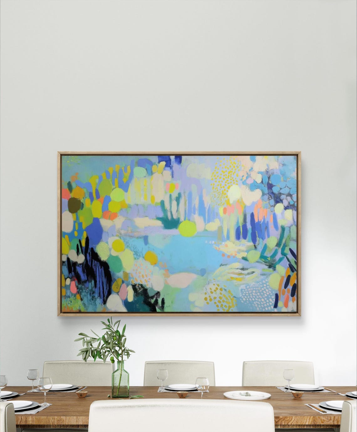 Colorful Abstract Art Print Large Neutral Wall Decor Prints Poster