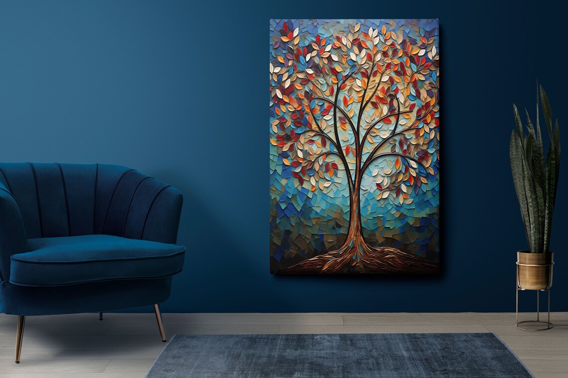 Colorful Tree Of Life Wall Art Print, Modern Decor - Image 3