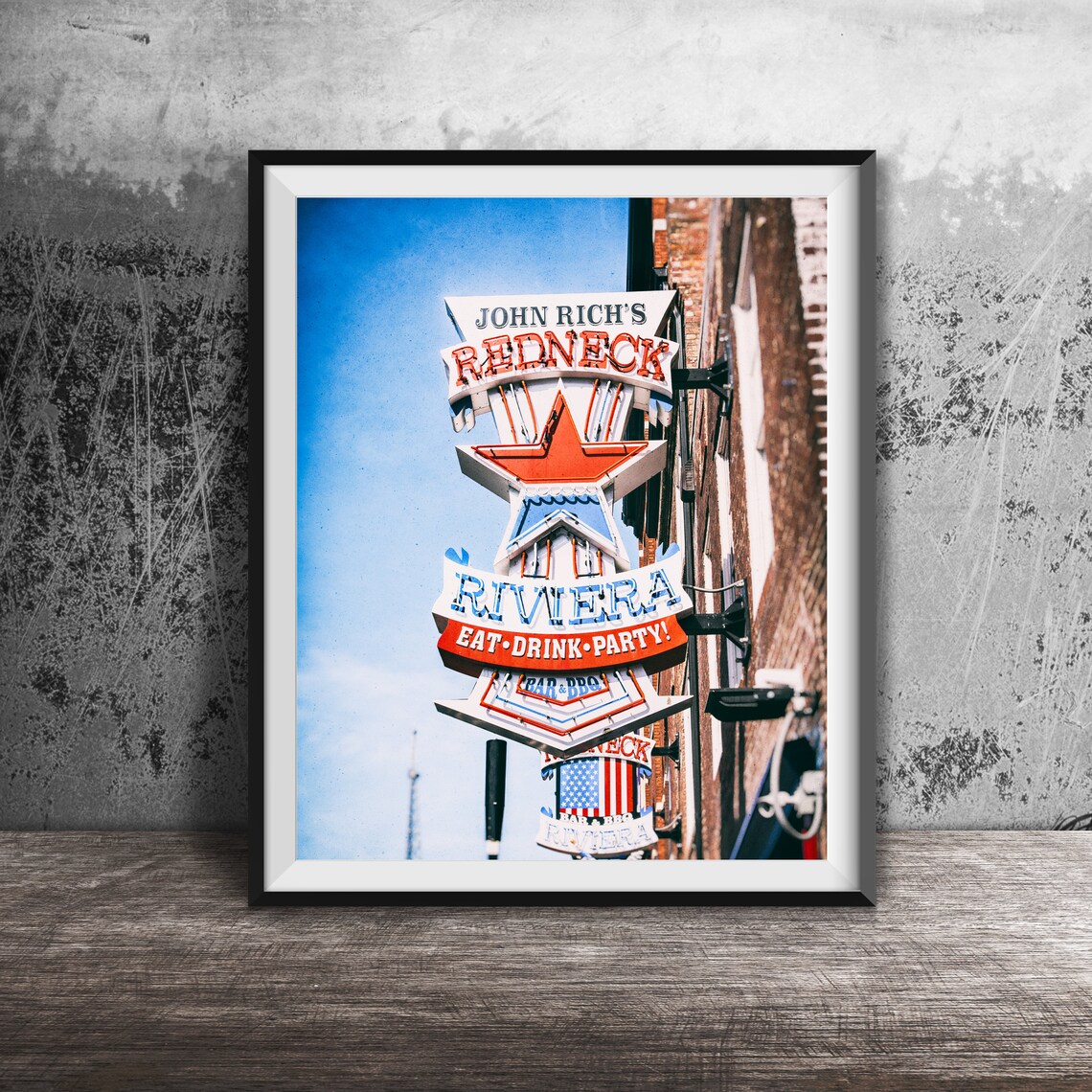 Redneck Riviera Nashville Neon Sign Photography Art Print