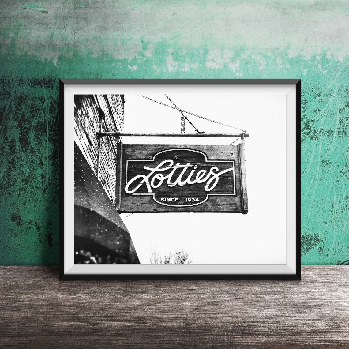 Lottie's Since 1934 Chicago Bucktown Wooden Sign Photo Poster - Image 2