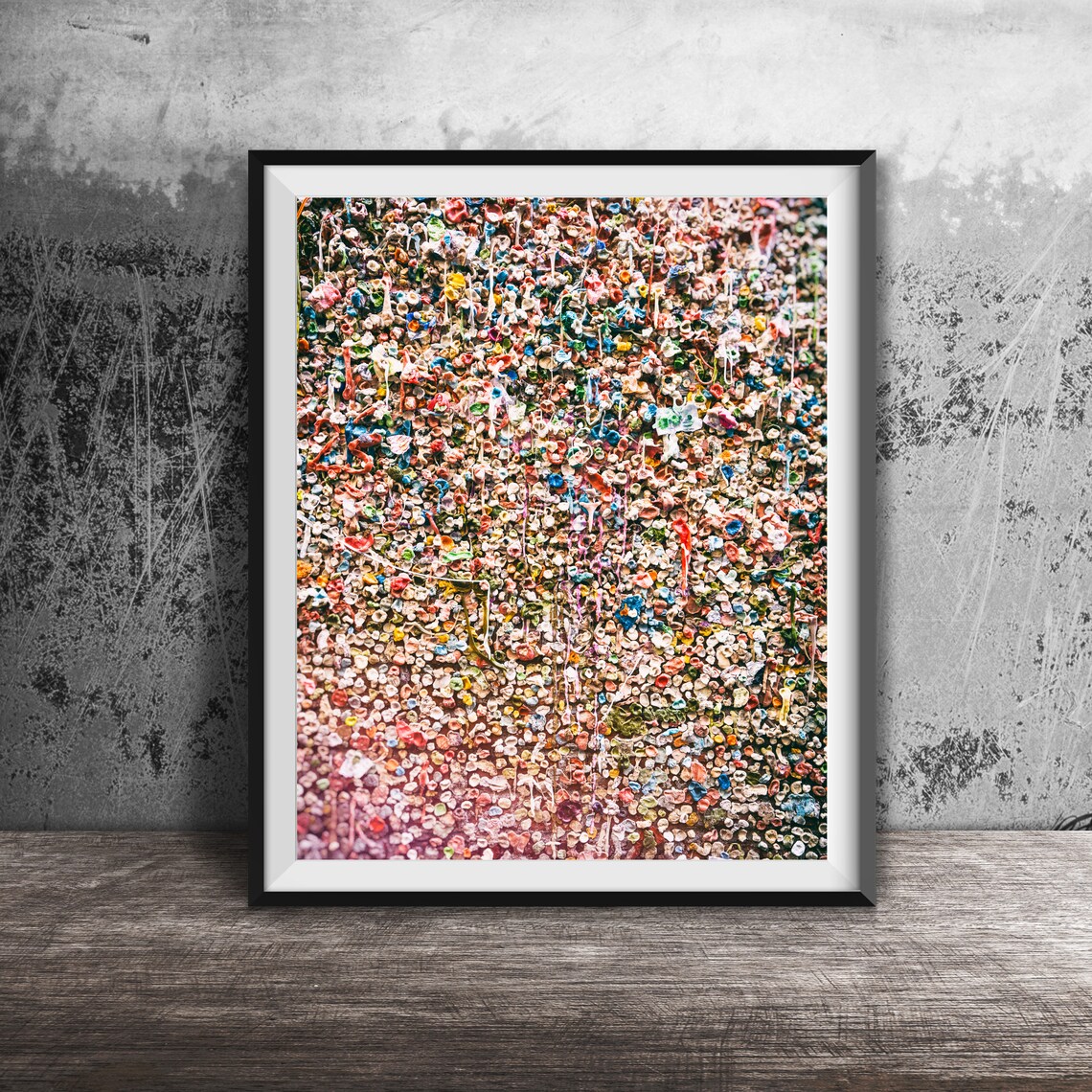 Seattle Gum Wall, Post Alley Travel Art Print