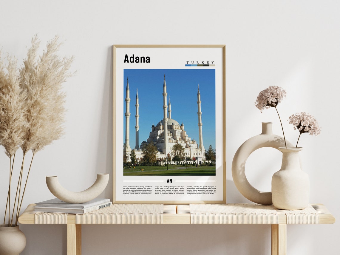 Adana Poster Adana Print Adana Wall Art Europe Photo Europe Poster Europe Print Travel Poster - Image 3