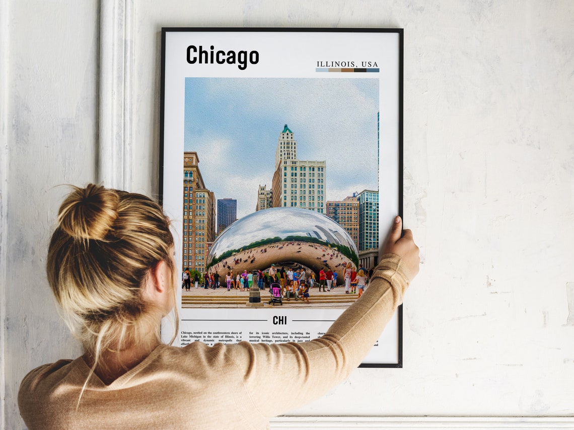 Chicago Print Chicago Poster Chicago Wall Art United States Photo United States Poster United States Print - Image 2