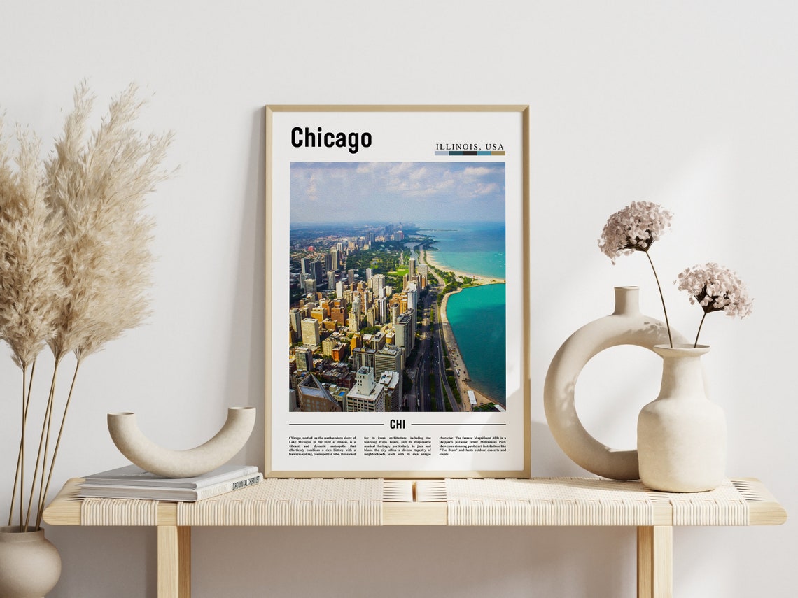 Chicago Print Chicago Poster Chicago Wall Art United States Photo United States Poster United States Print - Image 3