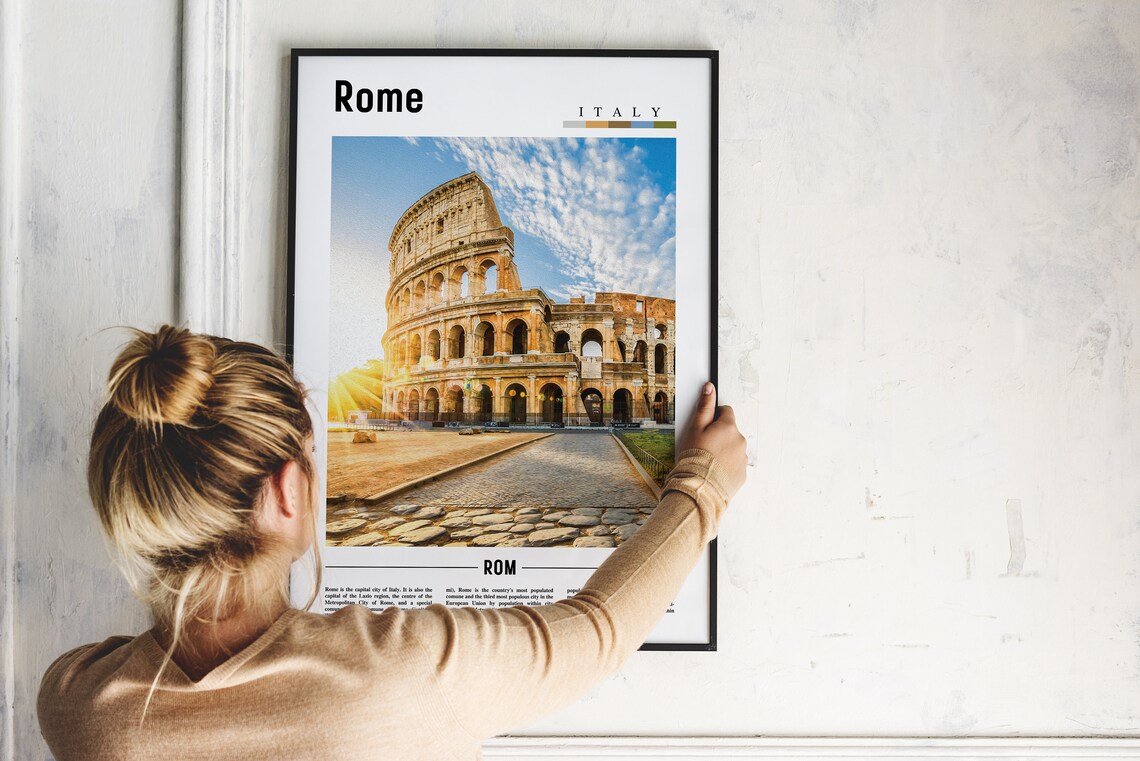 Rome Italy Colosseum Golden Sunrise Travel Photography Poster - Image 2