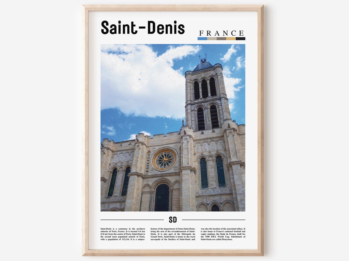 Saint Denis France Basilica Cathedral Gothic Architecture Poster