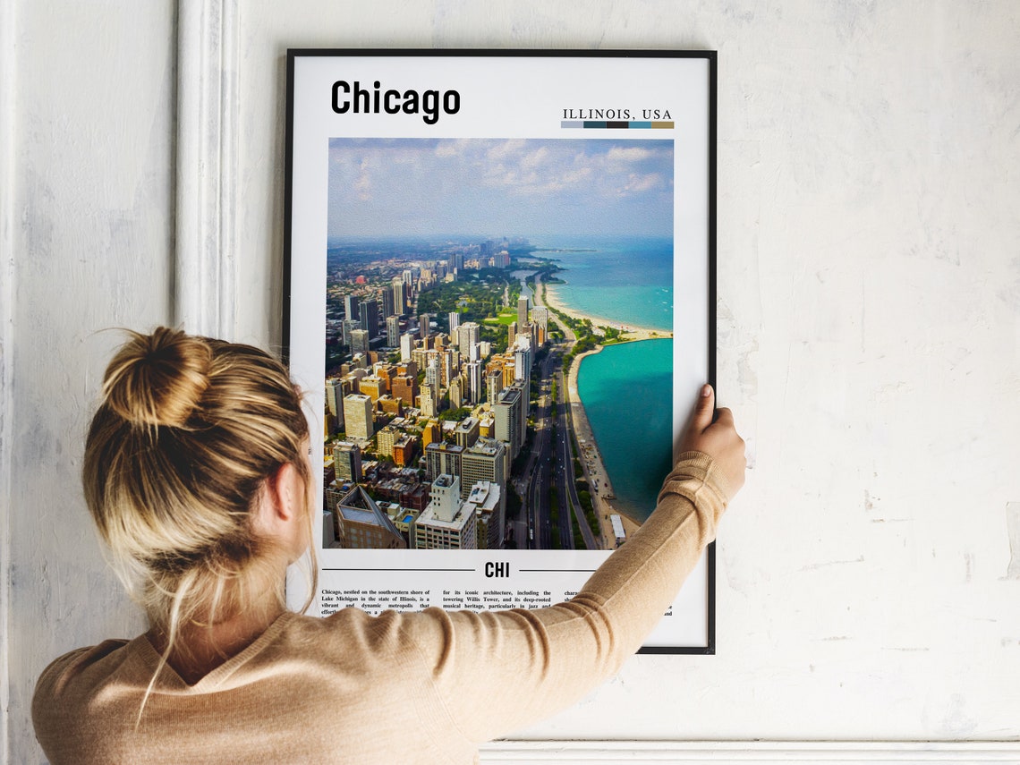 Chicago Print Chicago Poster Chicago Wall Art United States Photo United States Poster United States Print - Image 2