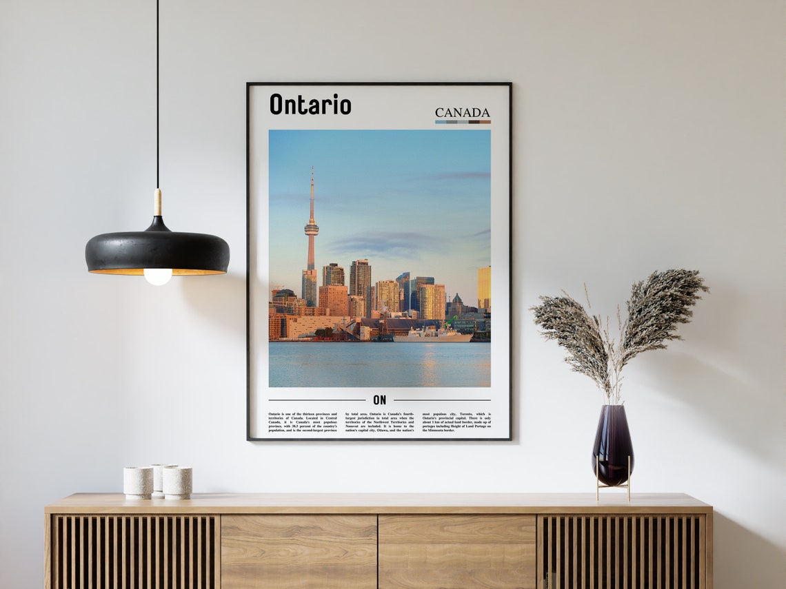 Ontario Print Ontario Poster Ontario Wall Art Oil Painting Poster Colorful City Print City Artwork Travel Artwork Travel Wall Art - Image 2