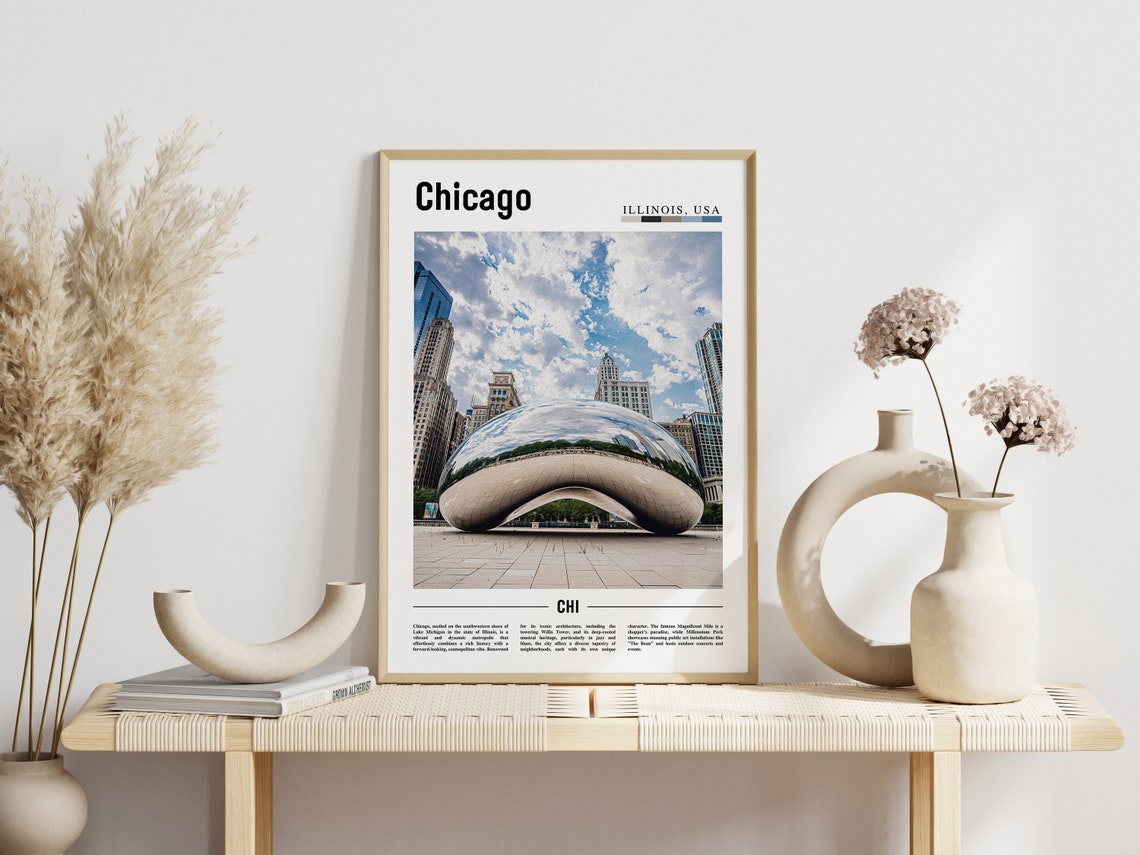 Chicago Print Chicago Poster Chicago Wall Art United States Photo United States Poster United States Print - Image 3