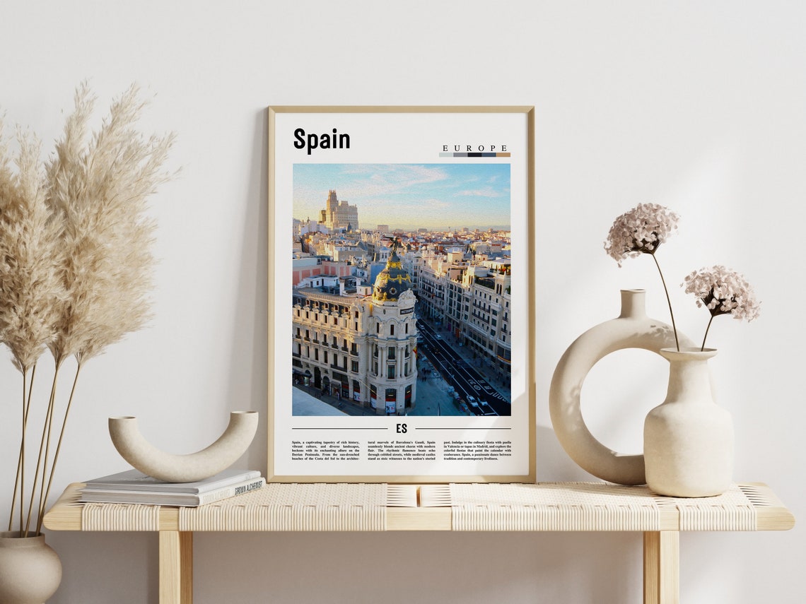 Spain Madrid Metropolis Building Gran Via Skyline Photo Poster - Image 3