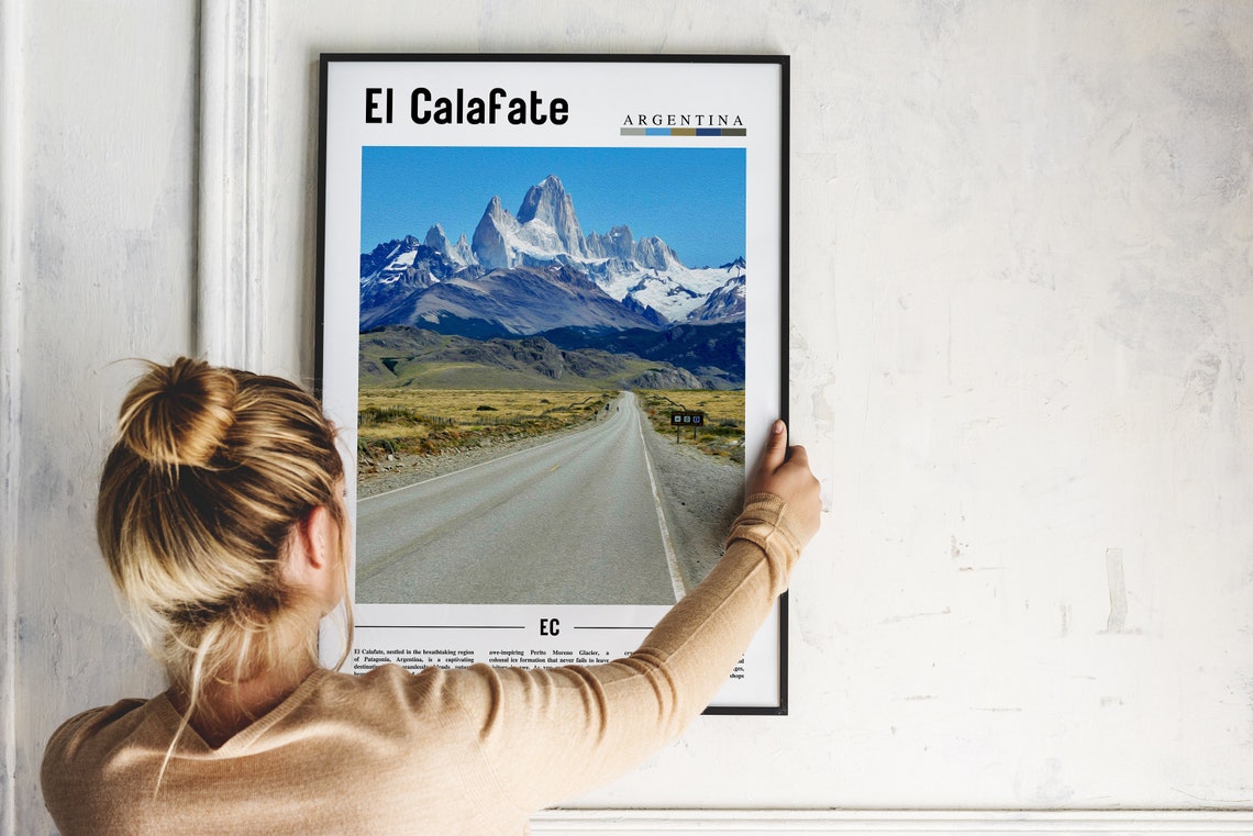 El Calafate Poster El Calafate Print El Calafate Wall Art South America Poster South America Print Travel Poster - Image 2