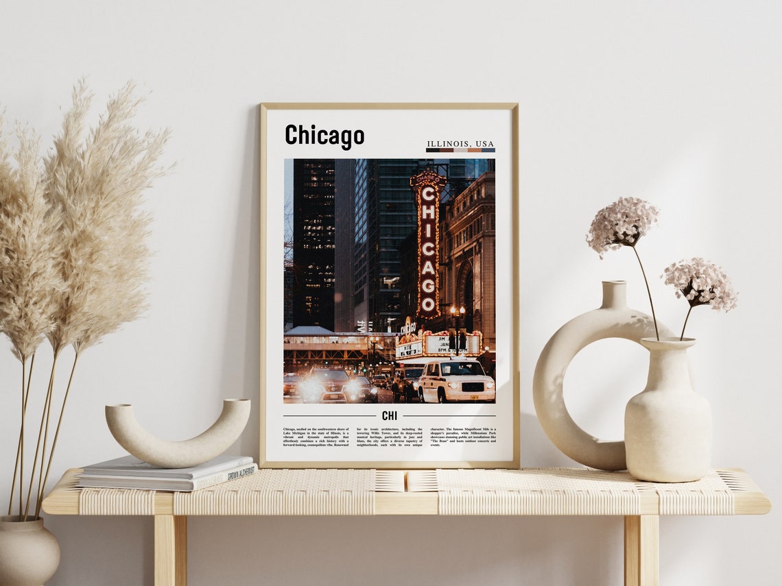 Chicago Print Chicago Poster Chicago Wall Art United States Photo United States Poster United States Print - Image 3
