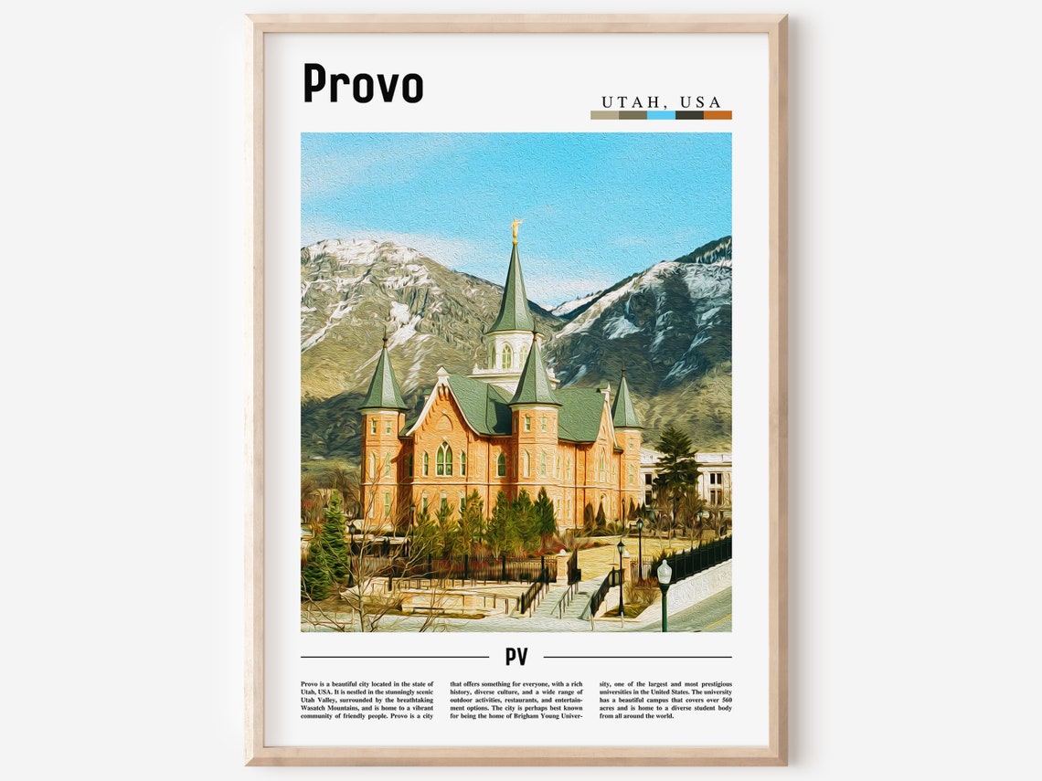 Provo Poster Provo Print Provo Wall Art United States Photo United States Poster United States Print Travel Poster
